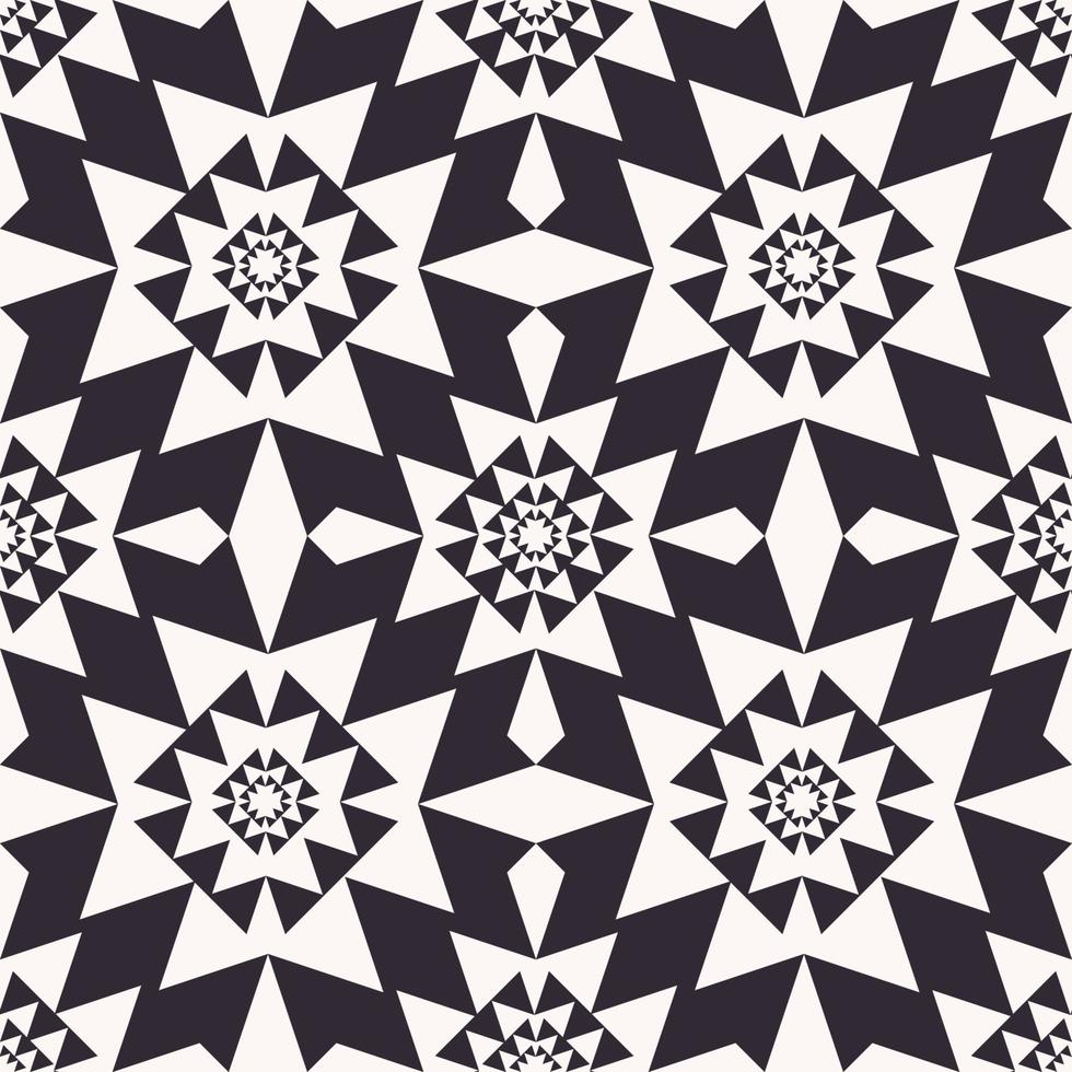 fondo transparente de patrón geométrico islámico africano de color blanco y negro. uso para telas, textiles, elementos de decoración de interiores, tapicería, envoltura. vector