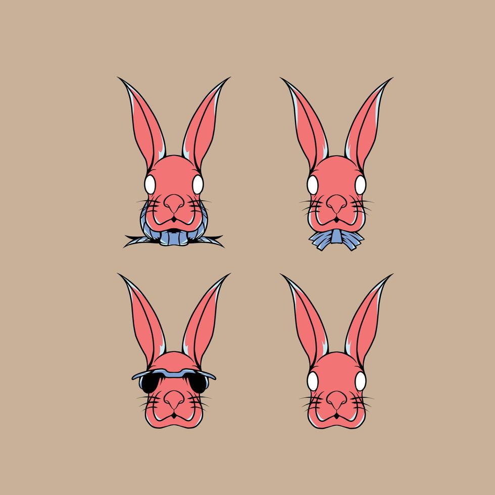 pink rabbit vector illustration specially made for advertising branding and more