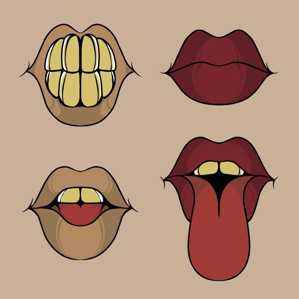 mouth vector illustration made for advertising needs and so on