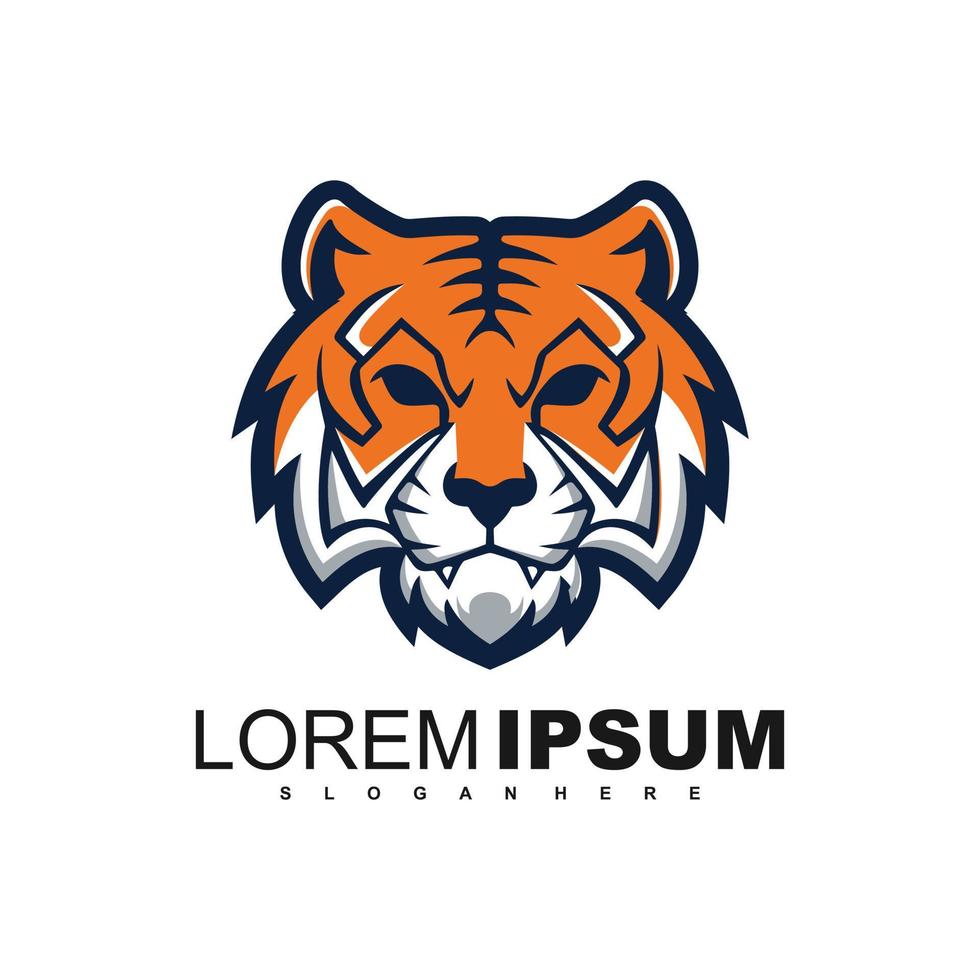 tiger mascot logo animal vector icon