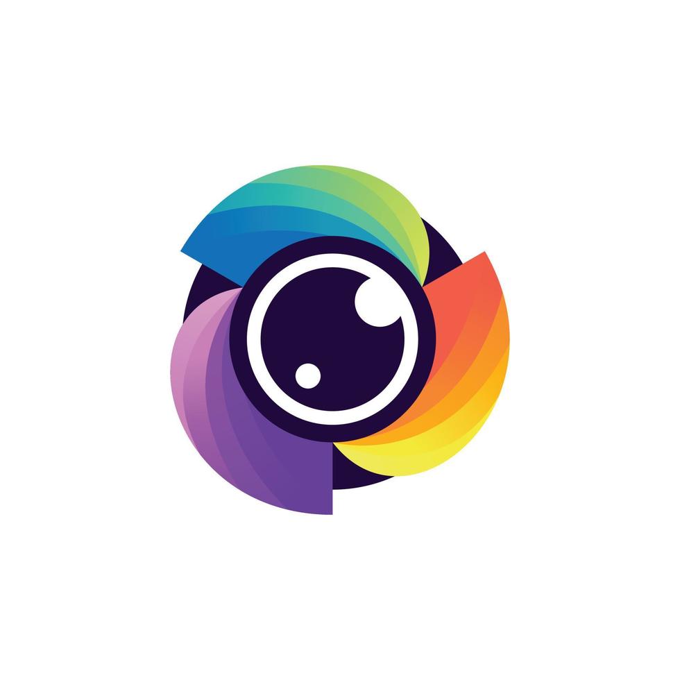 logo camera icon modern vector