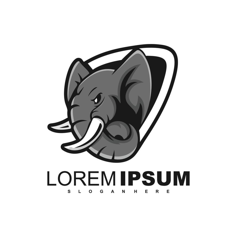 elephant logo mascot animal icon vector