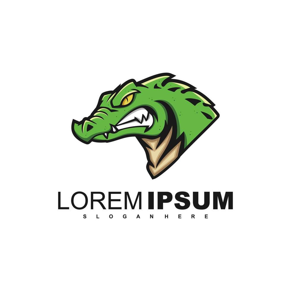 crocodile mascot logo animal icon vector