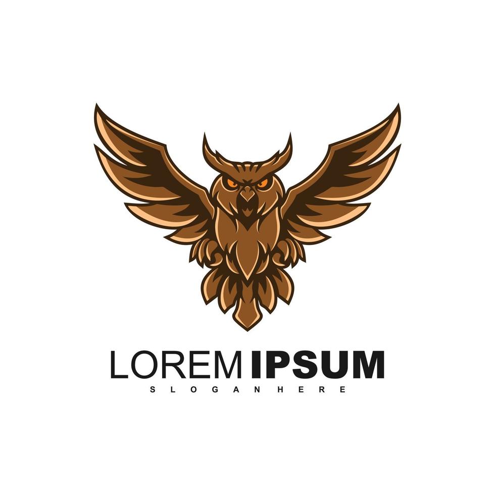 owl mascot logo animal vector icon