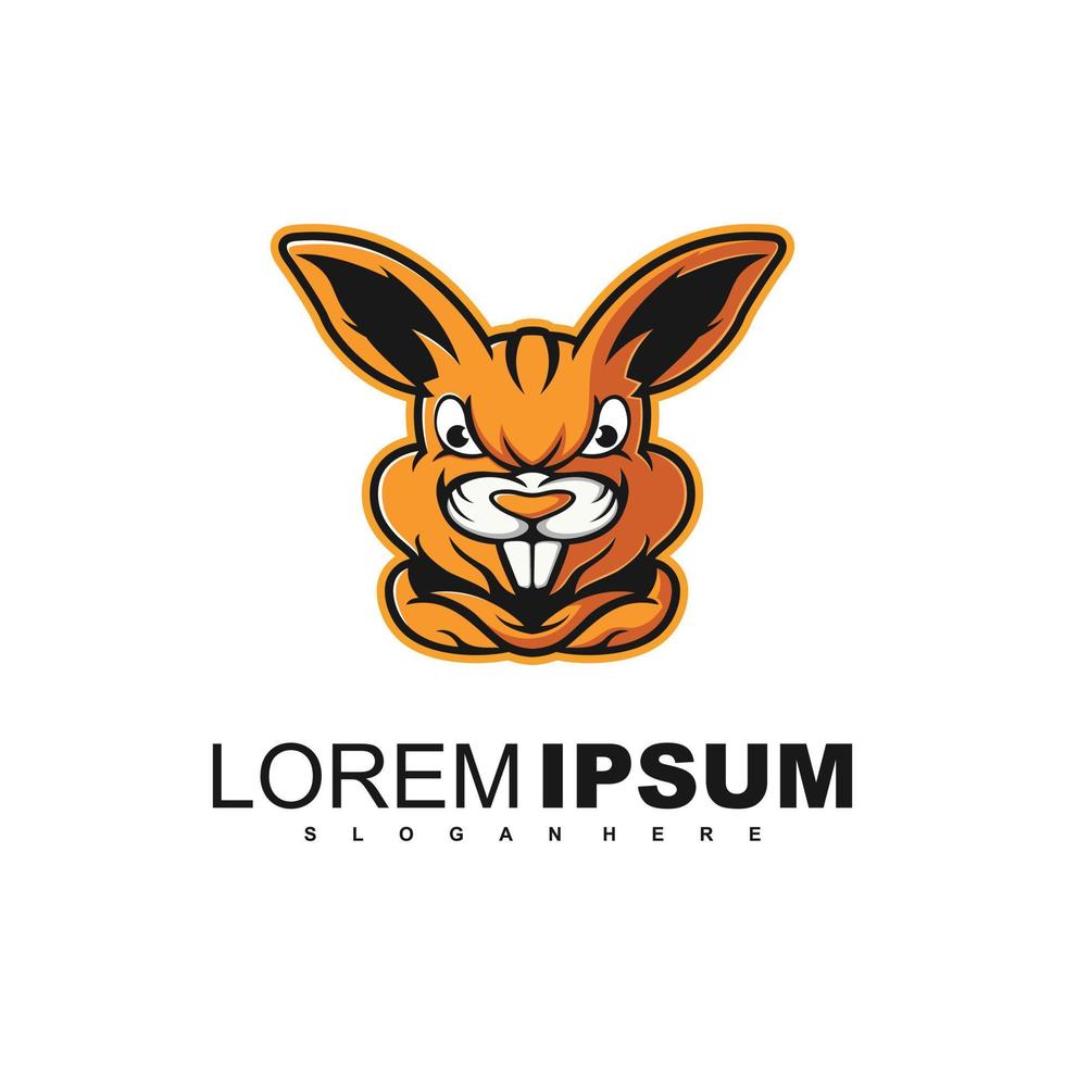 rabbit mascot logo animal icon vector