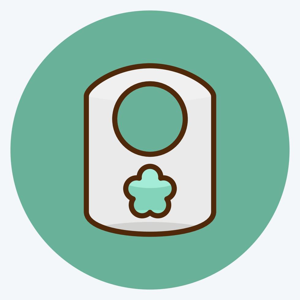 Icon Baby Bib. suitable for Kids symbol. flat style. simple design editable. design template vector. simple illustration vector