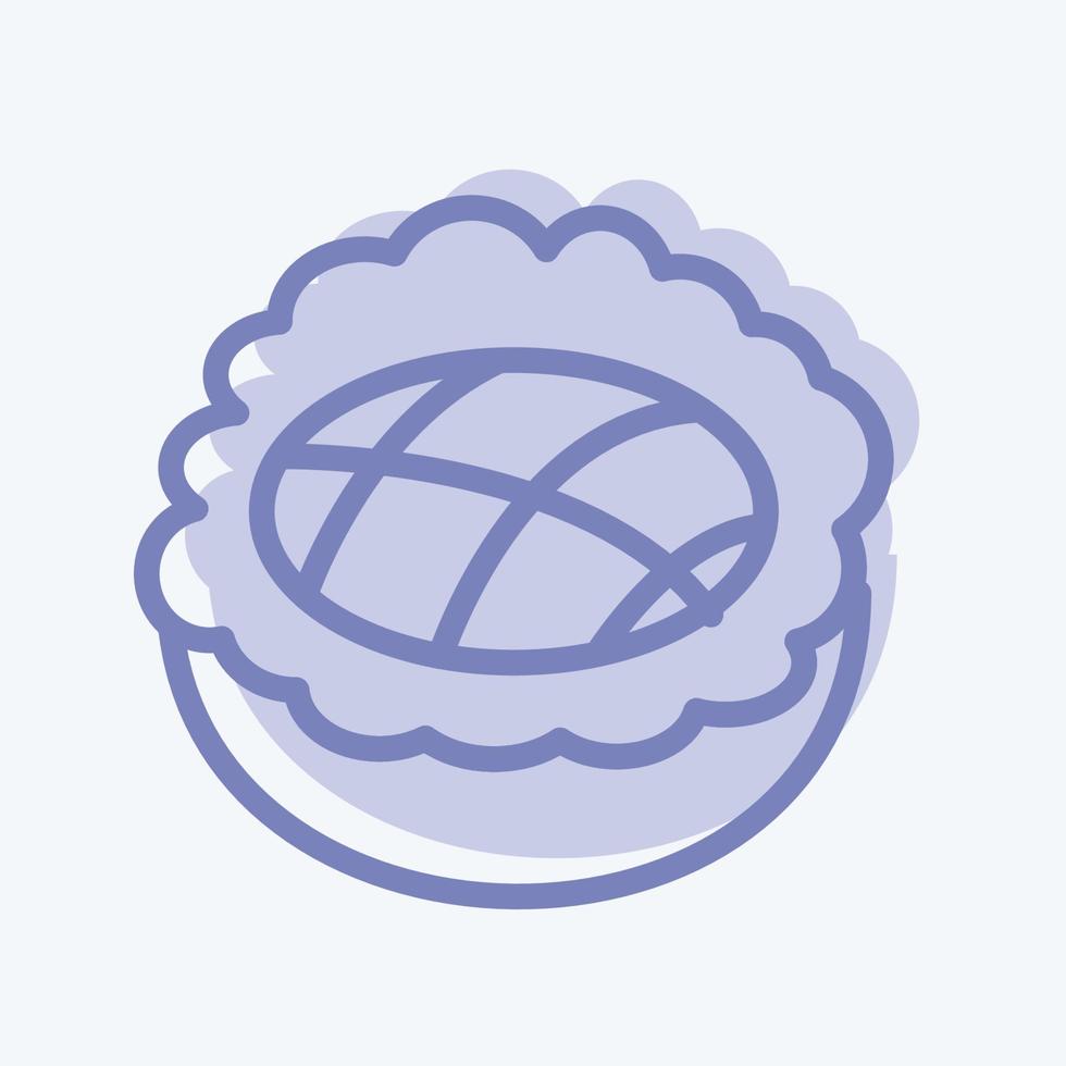 Icon Apple Pie. suitable for Bakery symbol. two tone style. simple design editable. design template vector. simple illustration vector