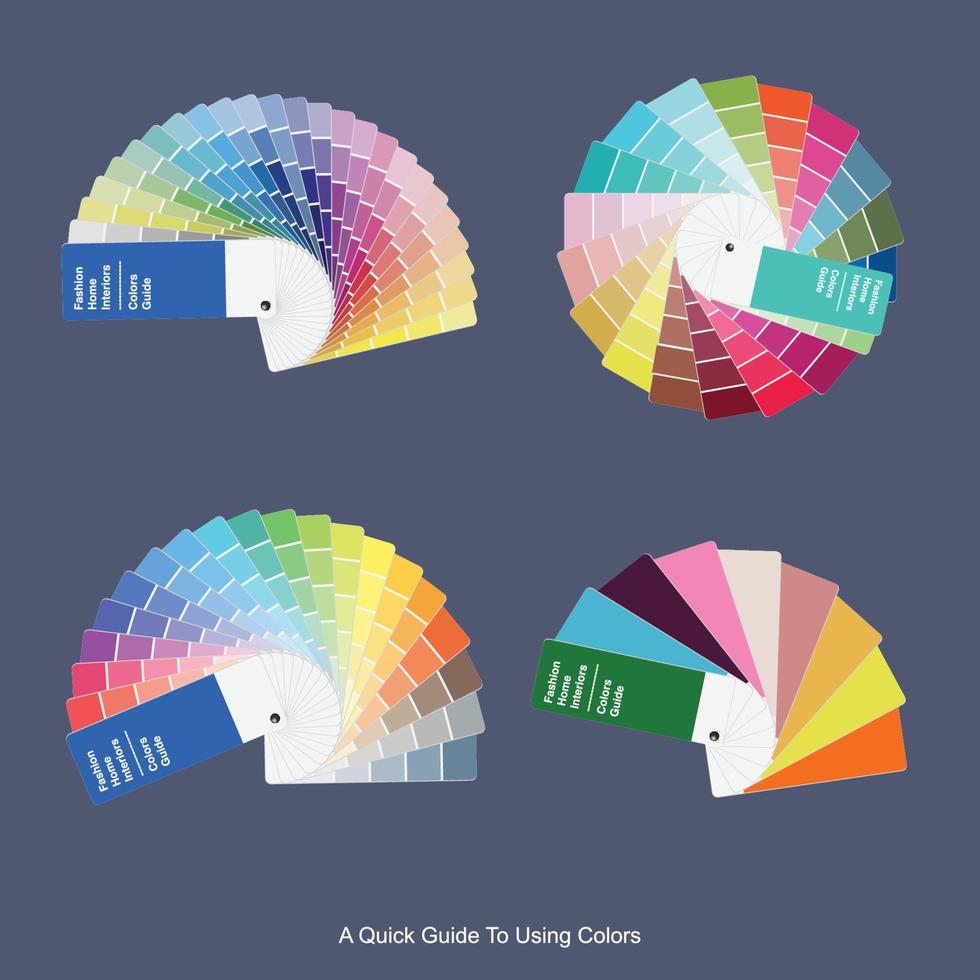 ilustración de la guía de paleta de colores rgb para diseño gráfico y web vector