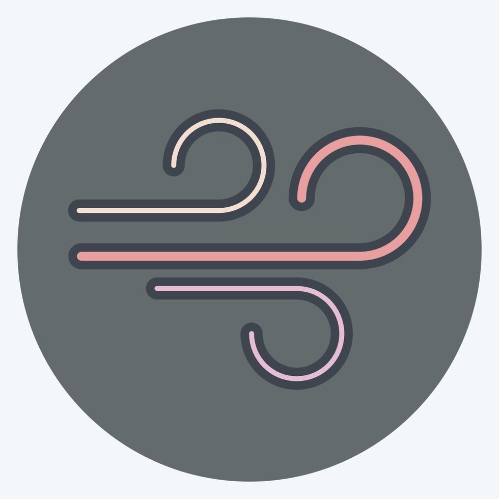 Icon Clean Air. suitable for education symbol. color mate style. simple design editable. design template vector. simple illustration vector
