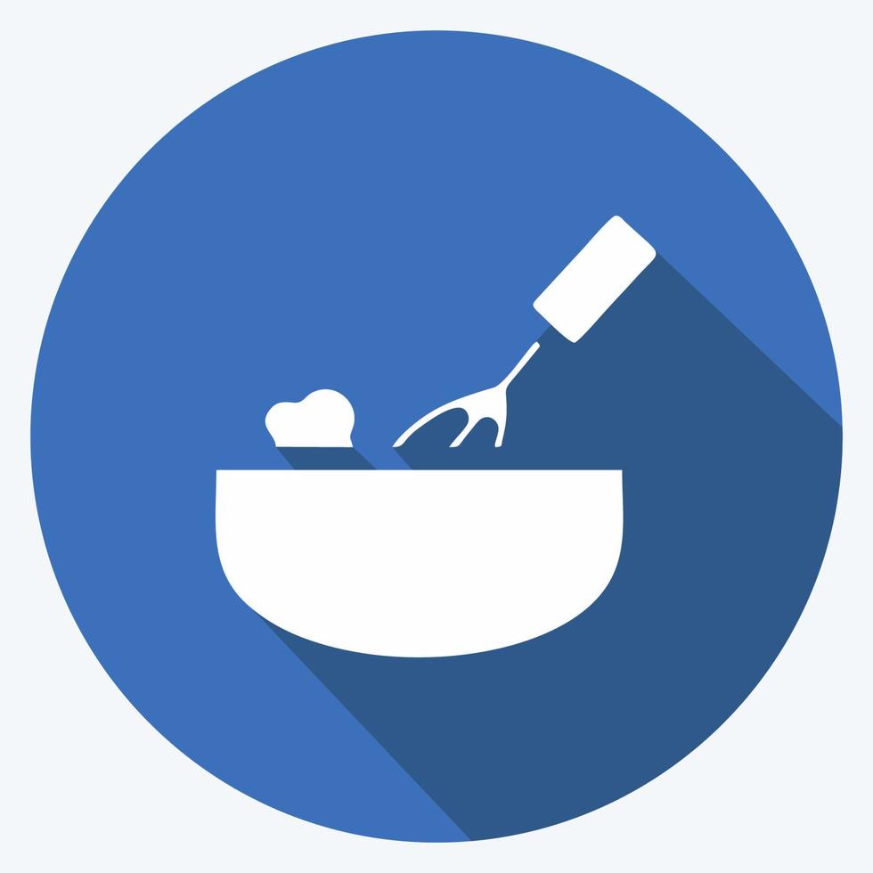 Icon Dough Shaker. suitable for Bakery symbol. long shadow style. simple design editable. design template vector. simple illustration vector