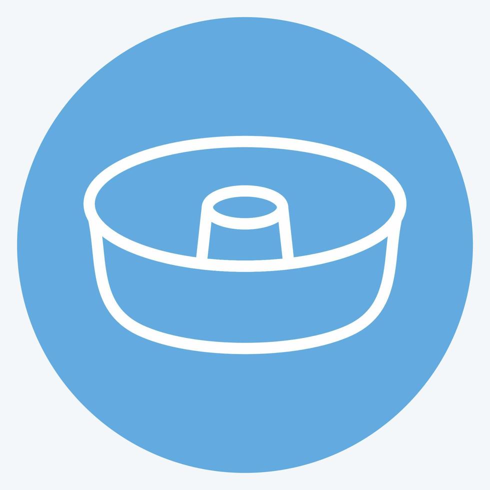 Icon Cake Mold. suitable for Bakery symbol. blue eyes style. simple design editable. design template vector. simple illustration vector