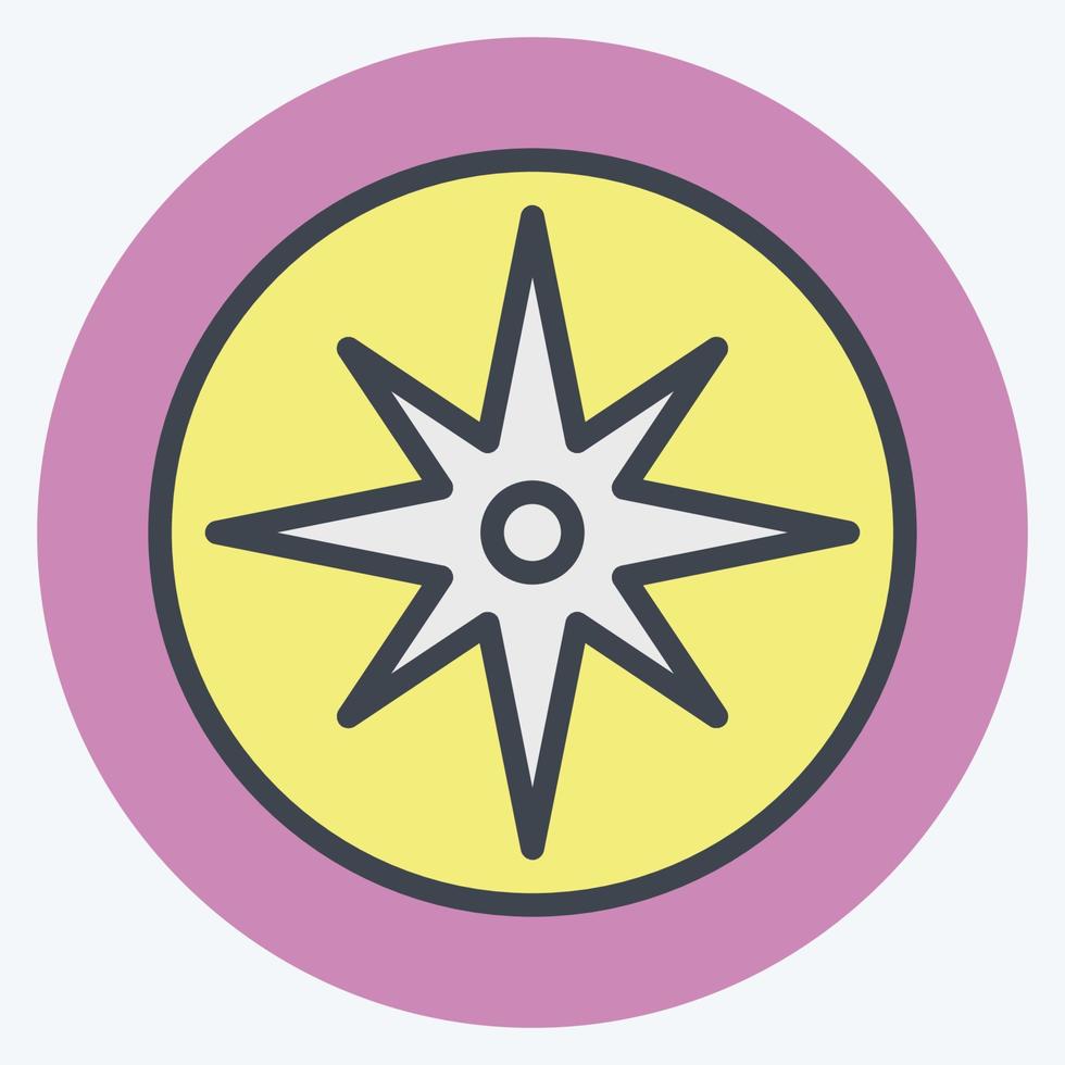 Icon Wind Rose. suitable for education symbol. color mate style. simple design editable. design template vector. simple illustration vector