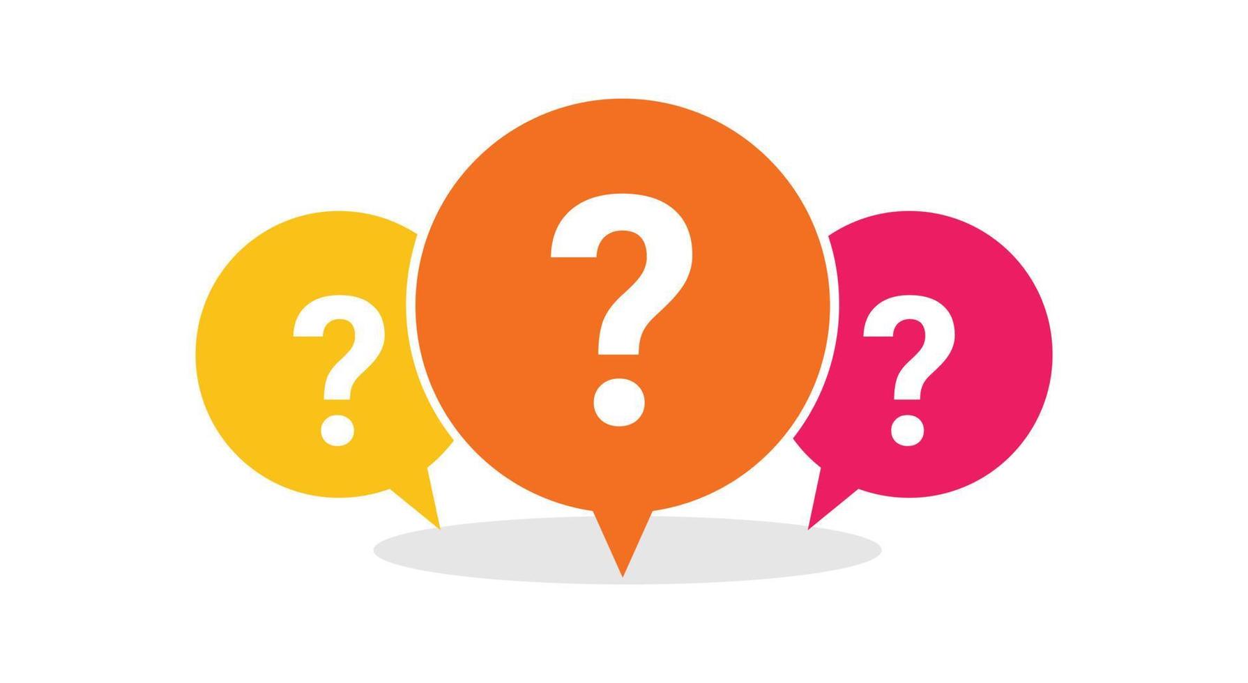 conjunto de signos de interrogación de iconos vectoriales aislados. ayudar a firmar la burbuja del habla. icono de pregunta de chat. concepto de pregunta 8072480 Vector en Vecteezy