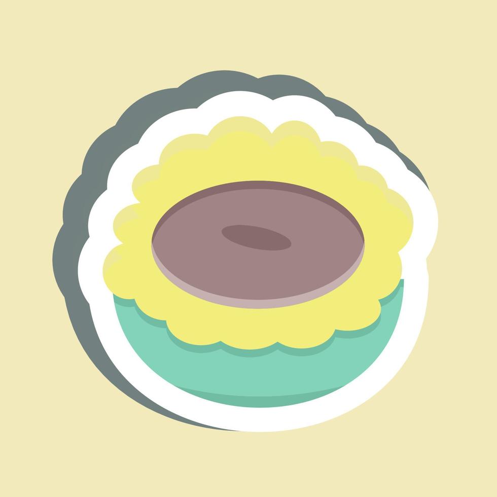 Sticker Apple Pie. suitable for Bakery symbol. simple design editable. design template vector. simple illustration vector