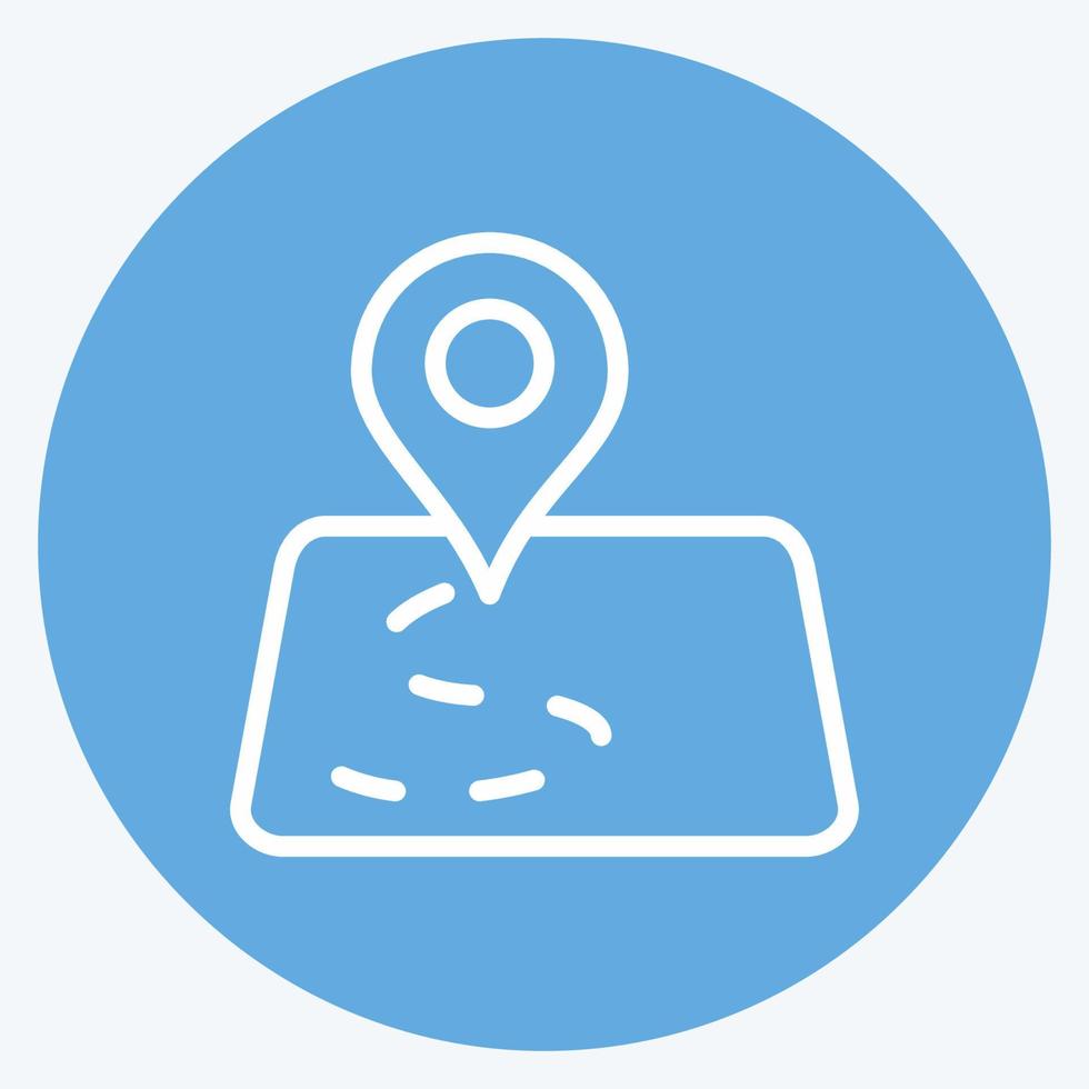 Icon Orienteering. suitable for education symbol. blue eyes style. simple design editable. design template vector. simple illustration vector