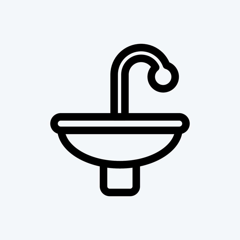 Icon Sinks. suitable for building symbol. line style. simple design editable. design template vector. simple illustration vector