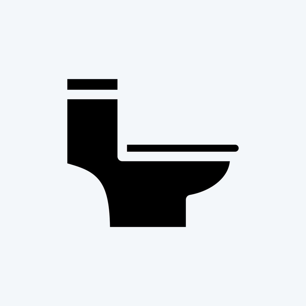 Icon Toilet. suitable for building symbol. glyph style. simple design editable. design template vector. simple illustration vector