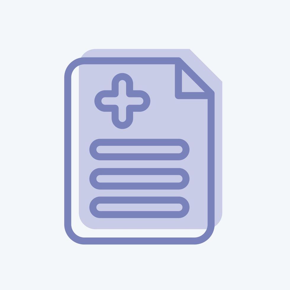 Icon Medical Report. suitable for medicine symbol. two tone style. simple design editable. design template vector. simple illustration vector