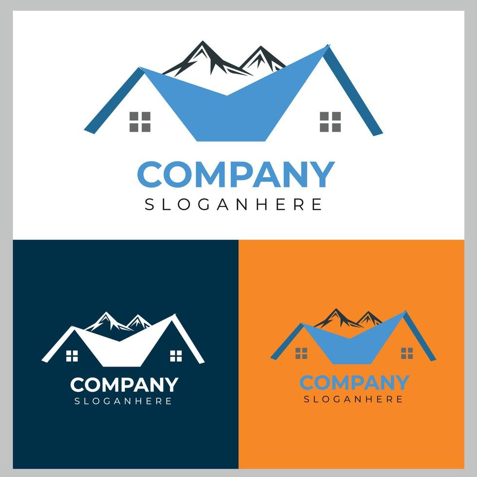 diseño de logotipo inmobiliario vector