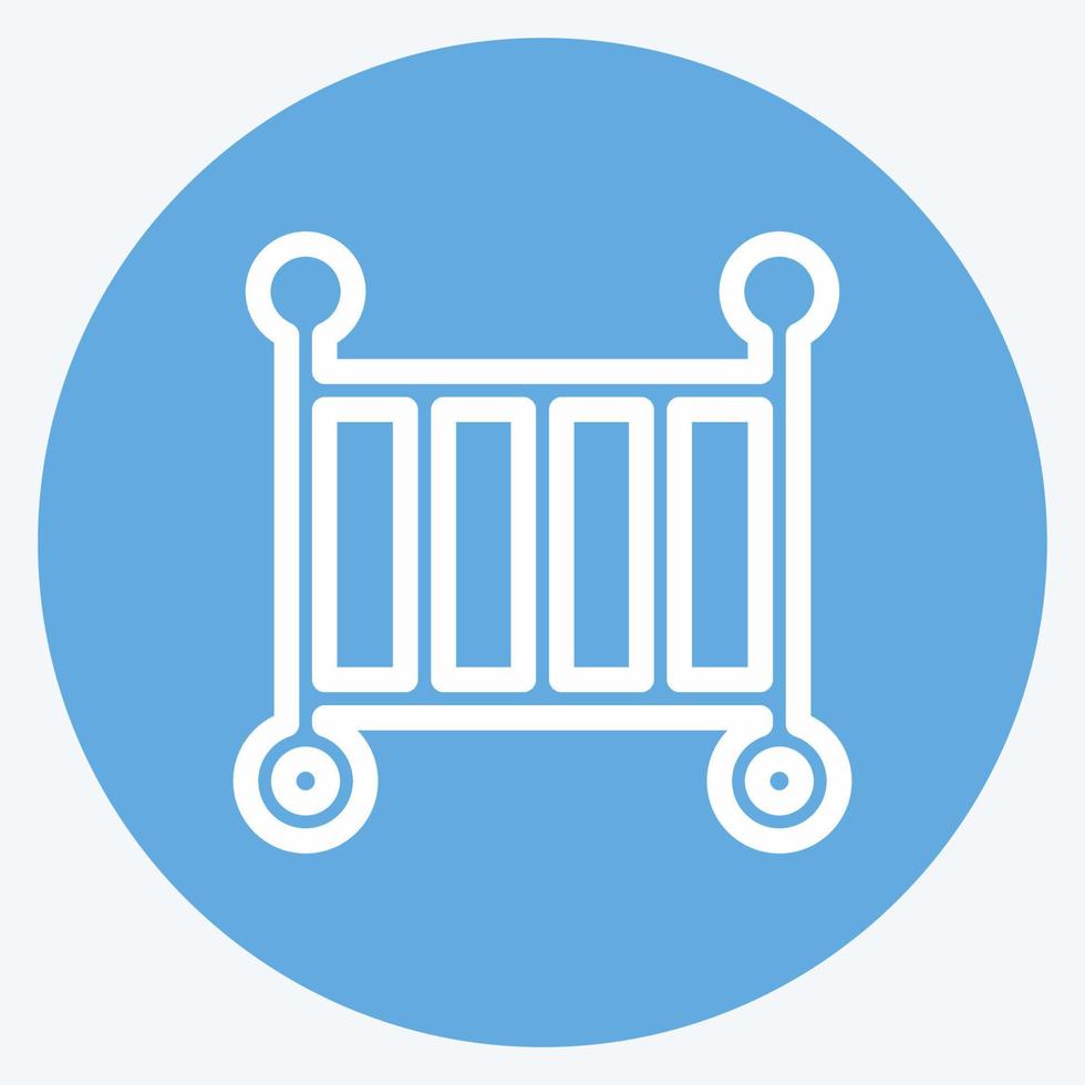 Icon Crib. suitable for Kids symbol. blue eyes style. simple design editable. design template vector. simple illustration vector