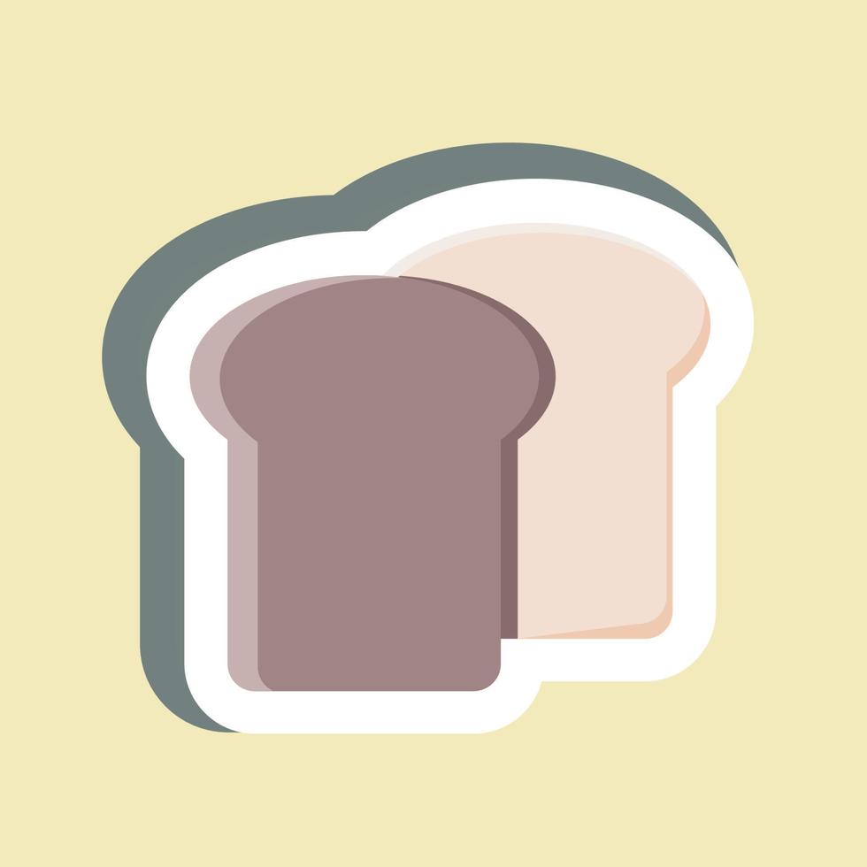 Sticker Toast Bread. suitable for Bakery symbol. simple design editable. design template vector. simple illustration vector