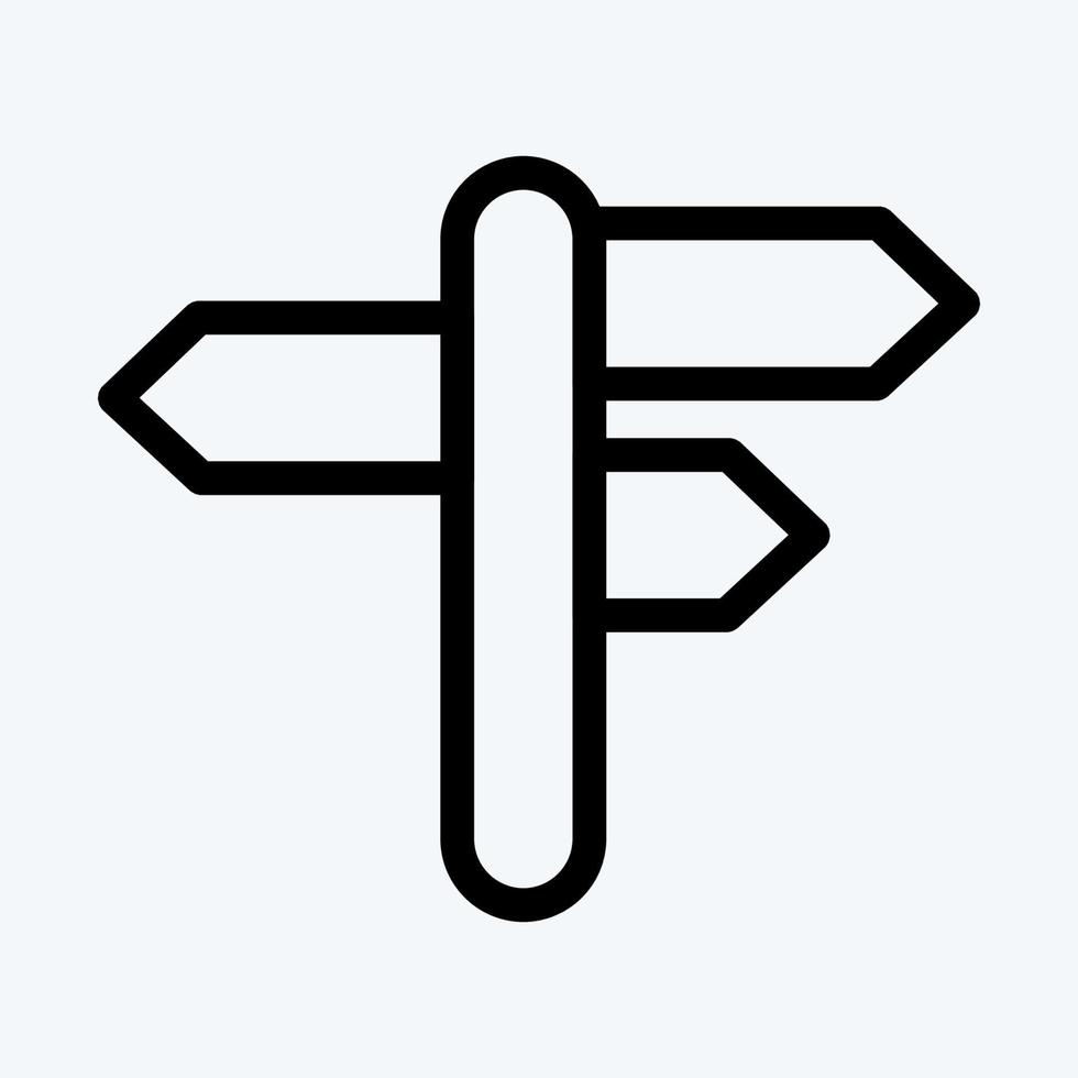 Icon Signpost. suitable for education symbol. line style. simple design editable. design template vector. simple illustration vector