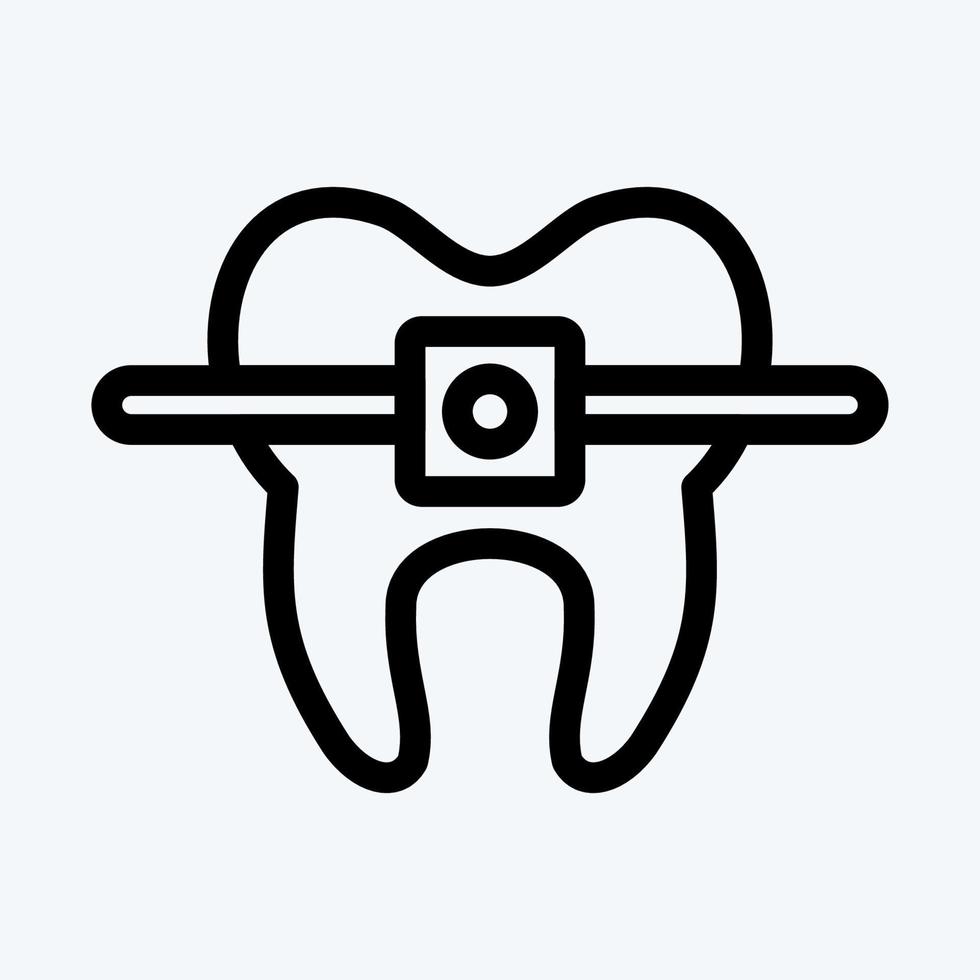Icon Braces. suitable for medicine symbol. line style. simple design editable. design template vector. simple illustration vector