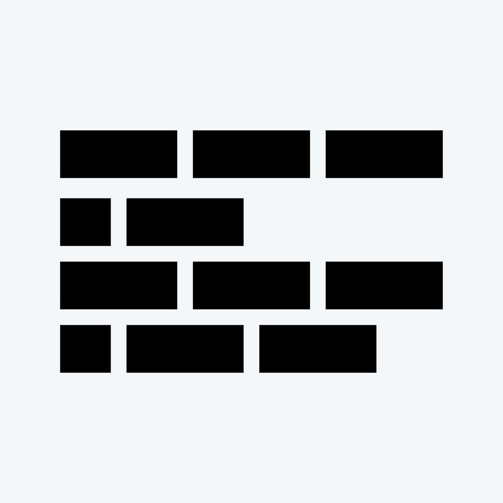Icon Brickwork. suitable for building symbol. glyph style. simple design editable. design template vector. simple illustration vector