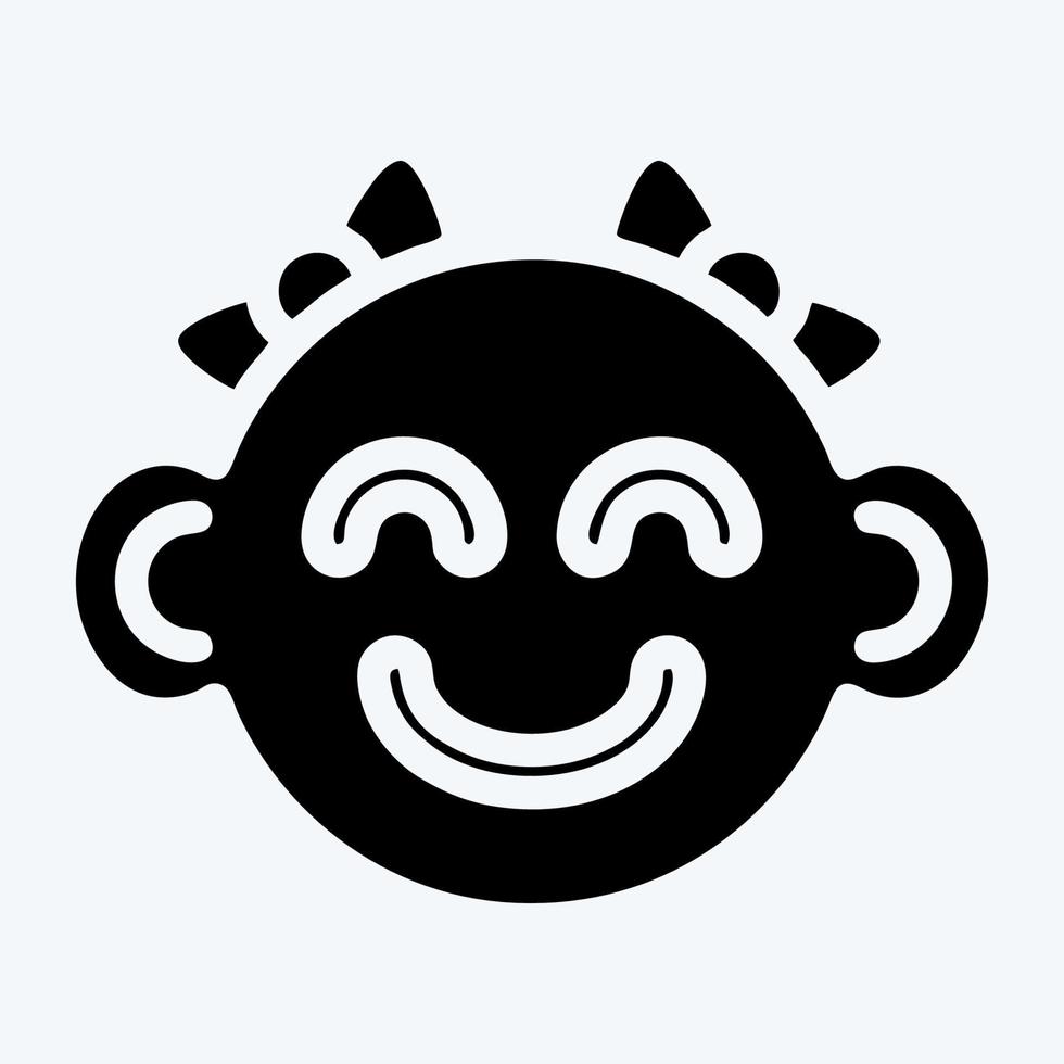 Icon Baby Girl. suitable for Kids symbol. glyph style. simple design editable. design template vector. simple illustration vector