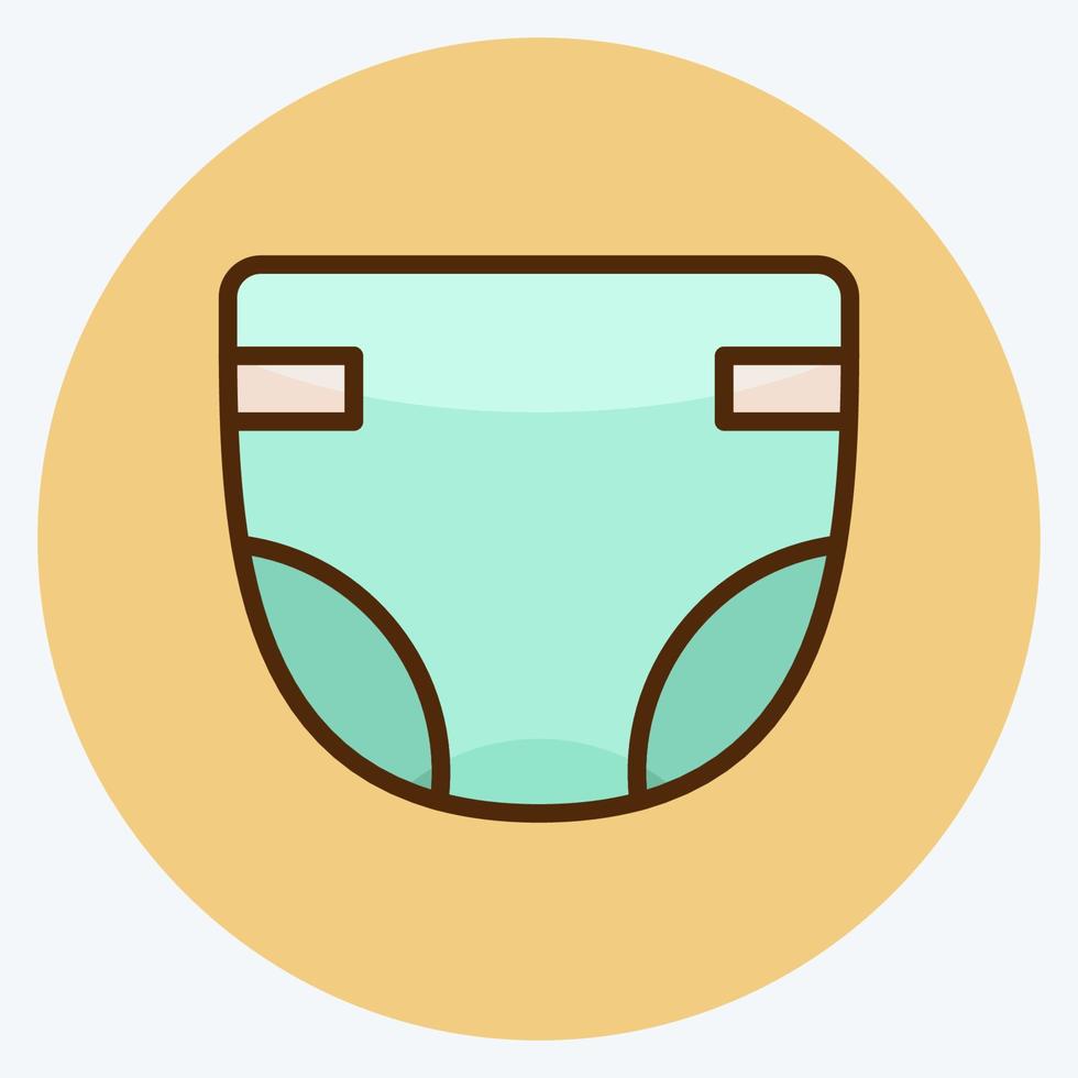 Icon Diaper. suitable for Kids symbol. flat style. simple design editable. design template vector. simple illustration vector