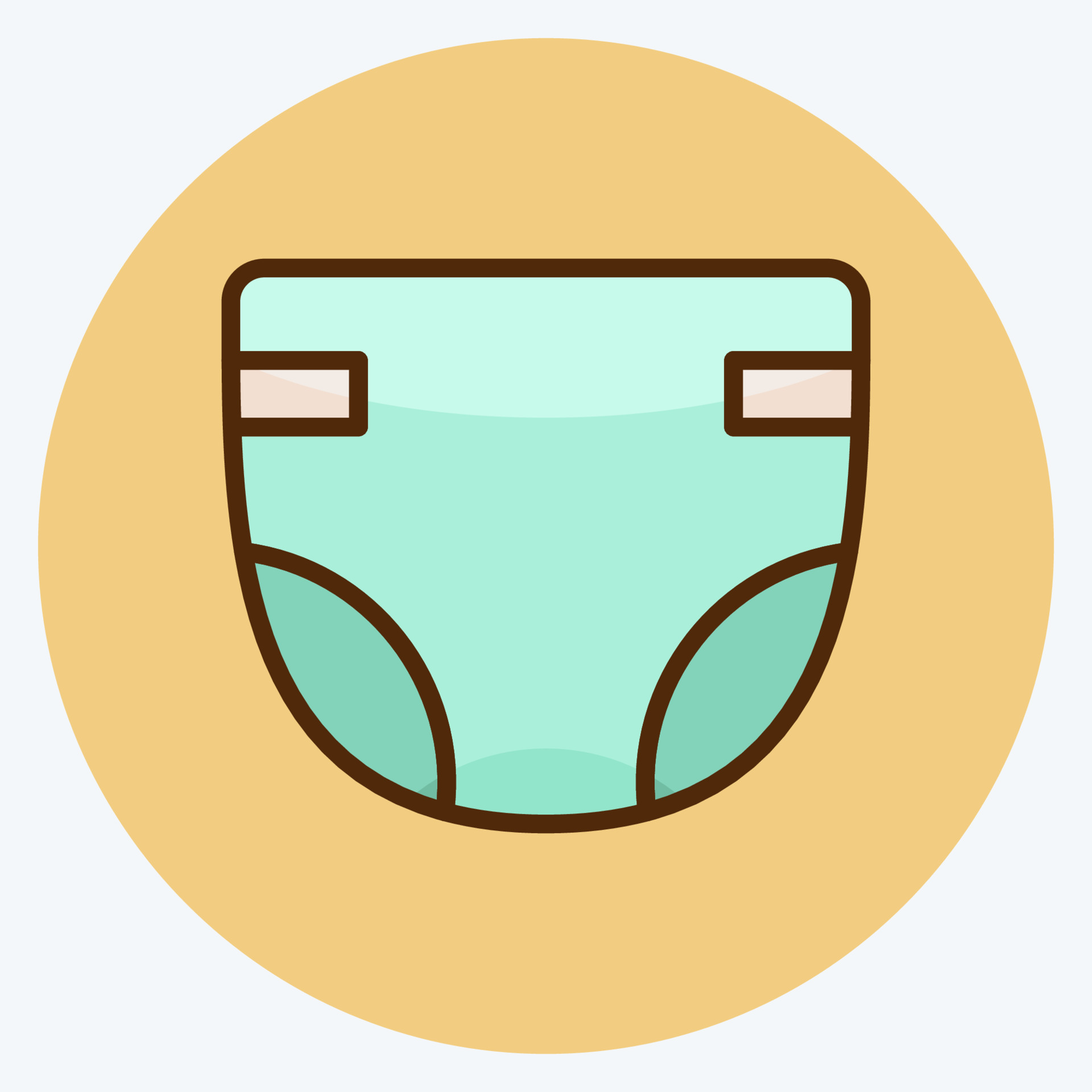 Icon Diaper. suitable for Kids symbol. flat style. simple design