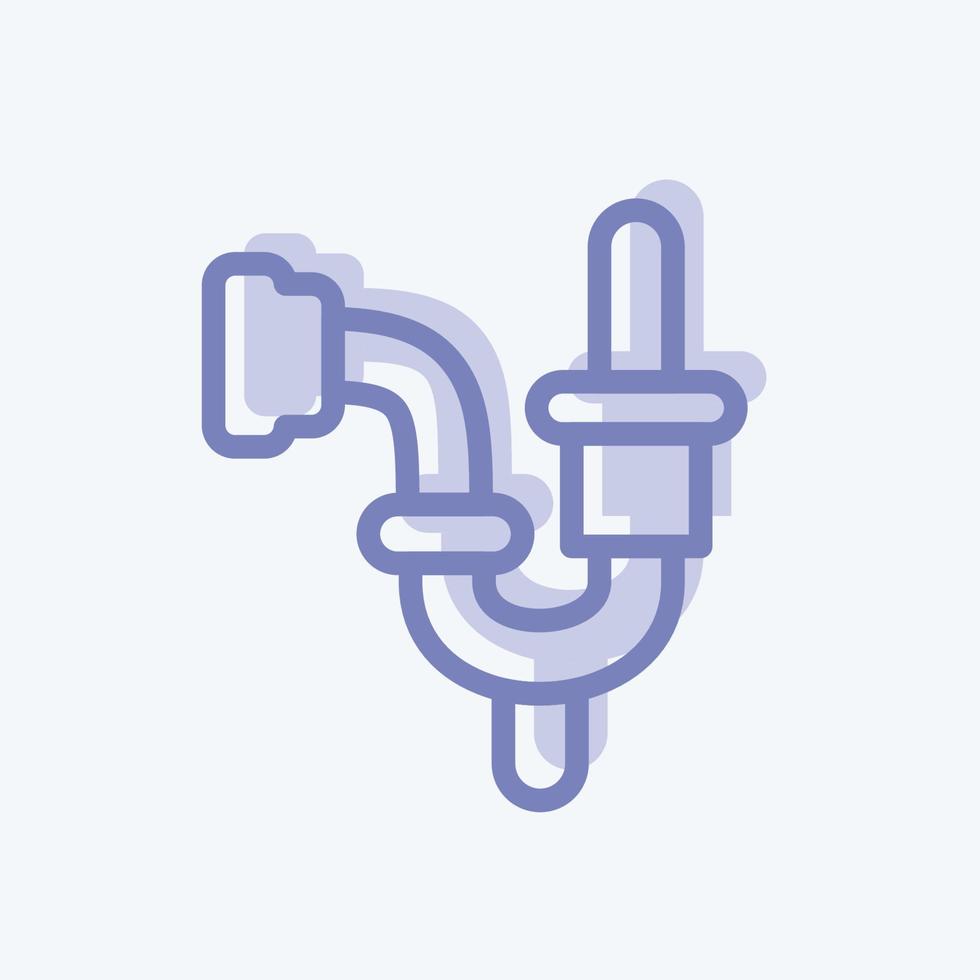 Icon Plumbing. suitable for building symbol. two tone style. simple design editable. design template vector. simple illustration vector