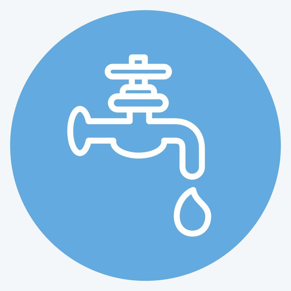 Icon Water Supply. suitable for building symbol. blue eyes style. simple design editable. design template vector. simple illustration vector