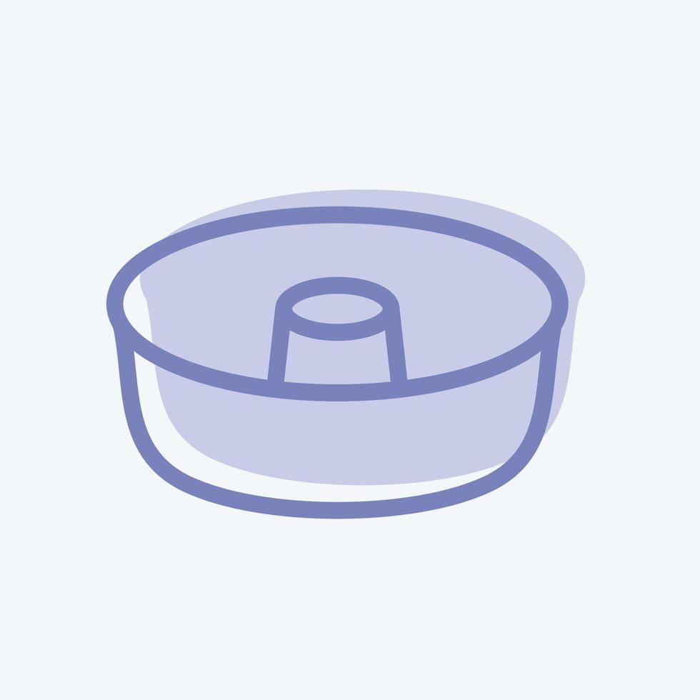 Icon Cake Mold. suitable for Bakery symbol. two tone style. simple design editable. design template vector. simple illustration vector