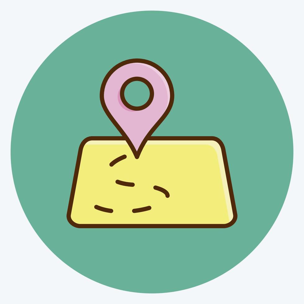 Icon Orienteering. suitable for education symbol. flat style. simple design editable. design template vector. simple illustration vector
