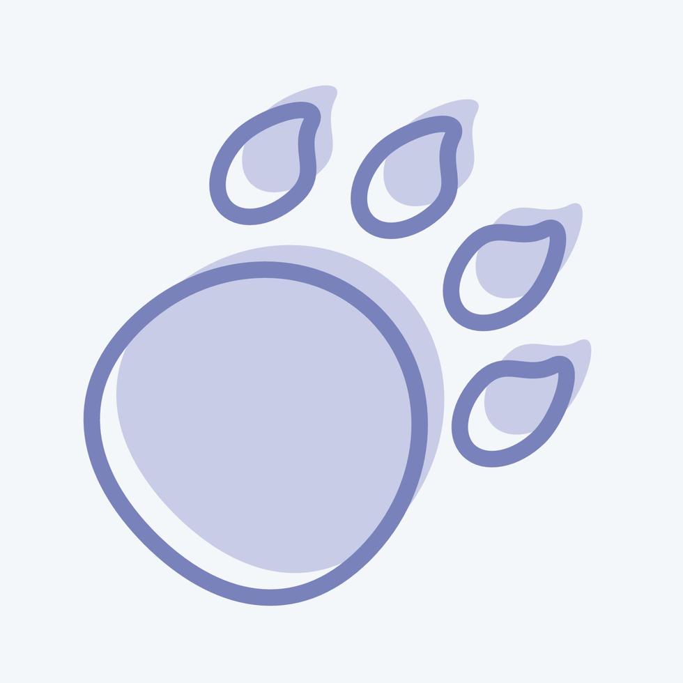 Icon Animal Track. suitable for education symbol. two tone style. simple design editable. design template vector. simple illustration vector