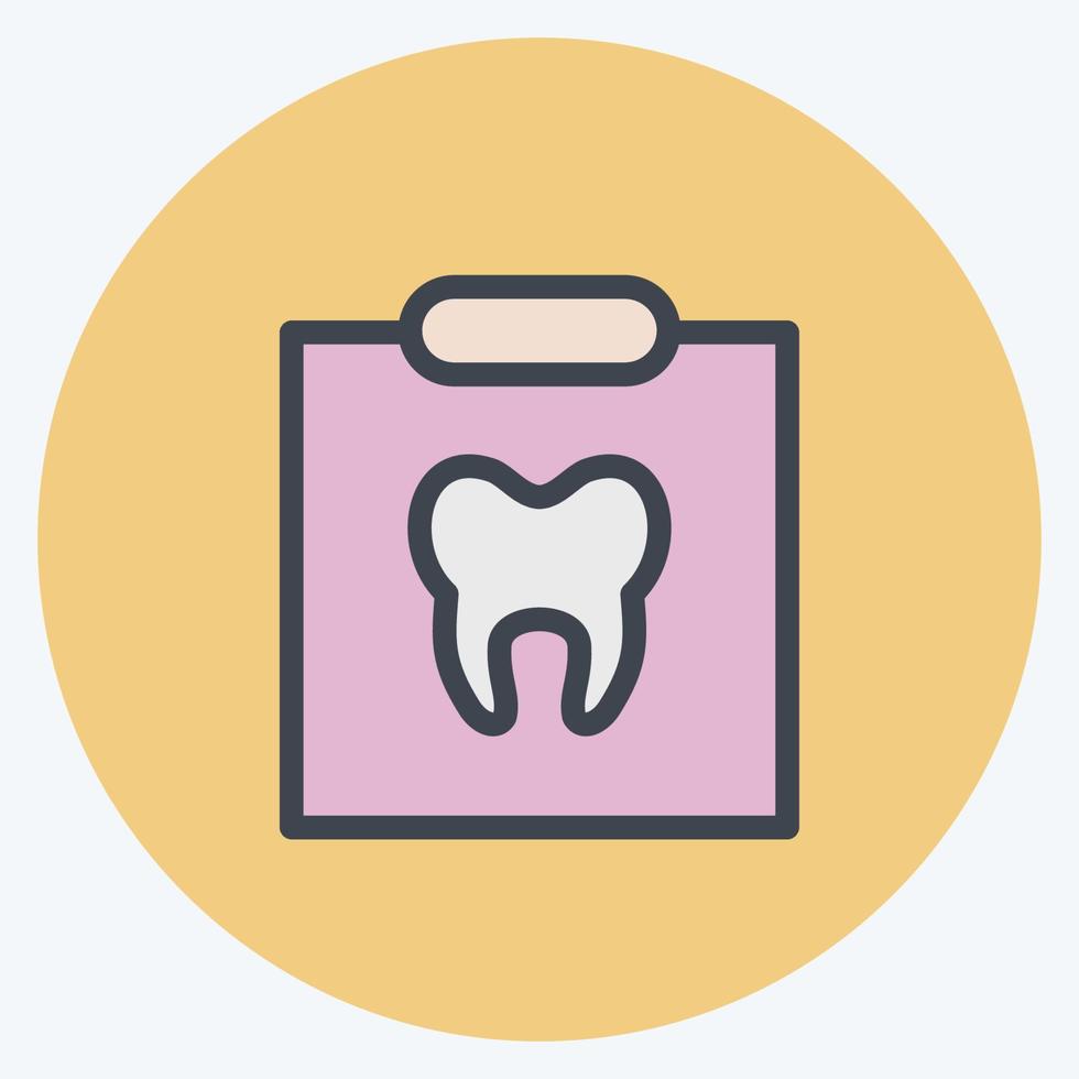 Icon X-Ray. suitable for medicine symbol. color mate style. simple design editable. design template vector. simple illustration vector