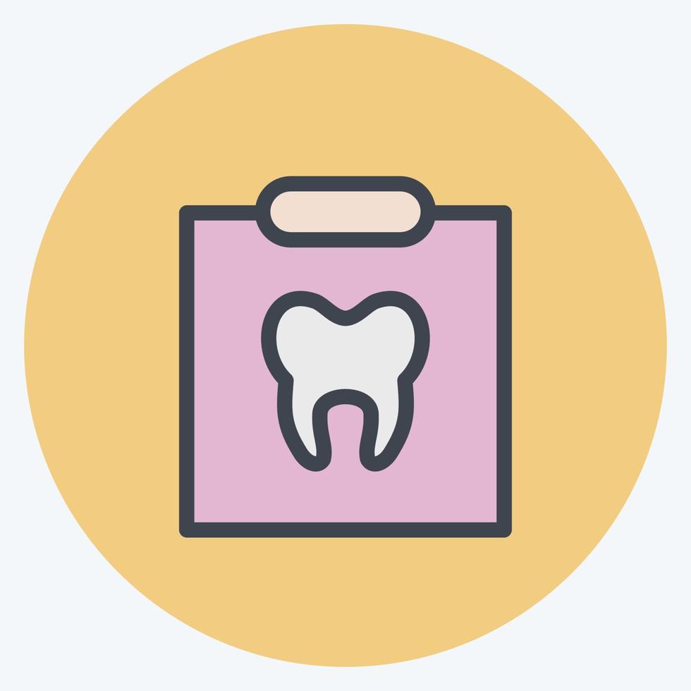 Icon X-Ray. suitable for medicine symbol. color mate style. simple design editable. design template vector. simple illustration vector