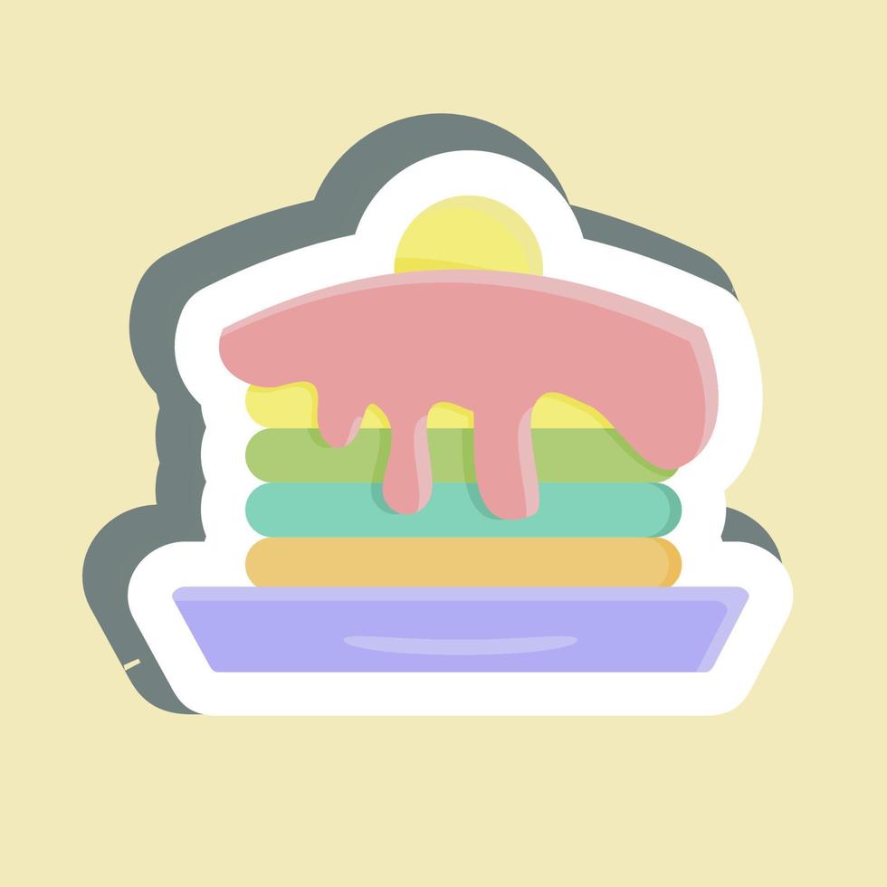 Sticker Pancake. suitable for Bakery symbol. simple design editable. design template vector. simple illustration vector