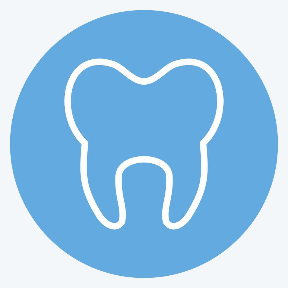 Icon Tooth. suitable for medicine symbol. blue eyes style. simple design editable. design template vector. simple illustration vector