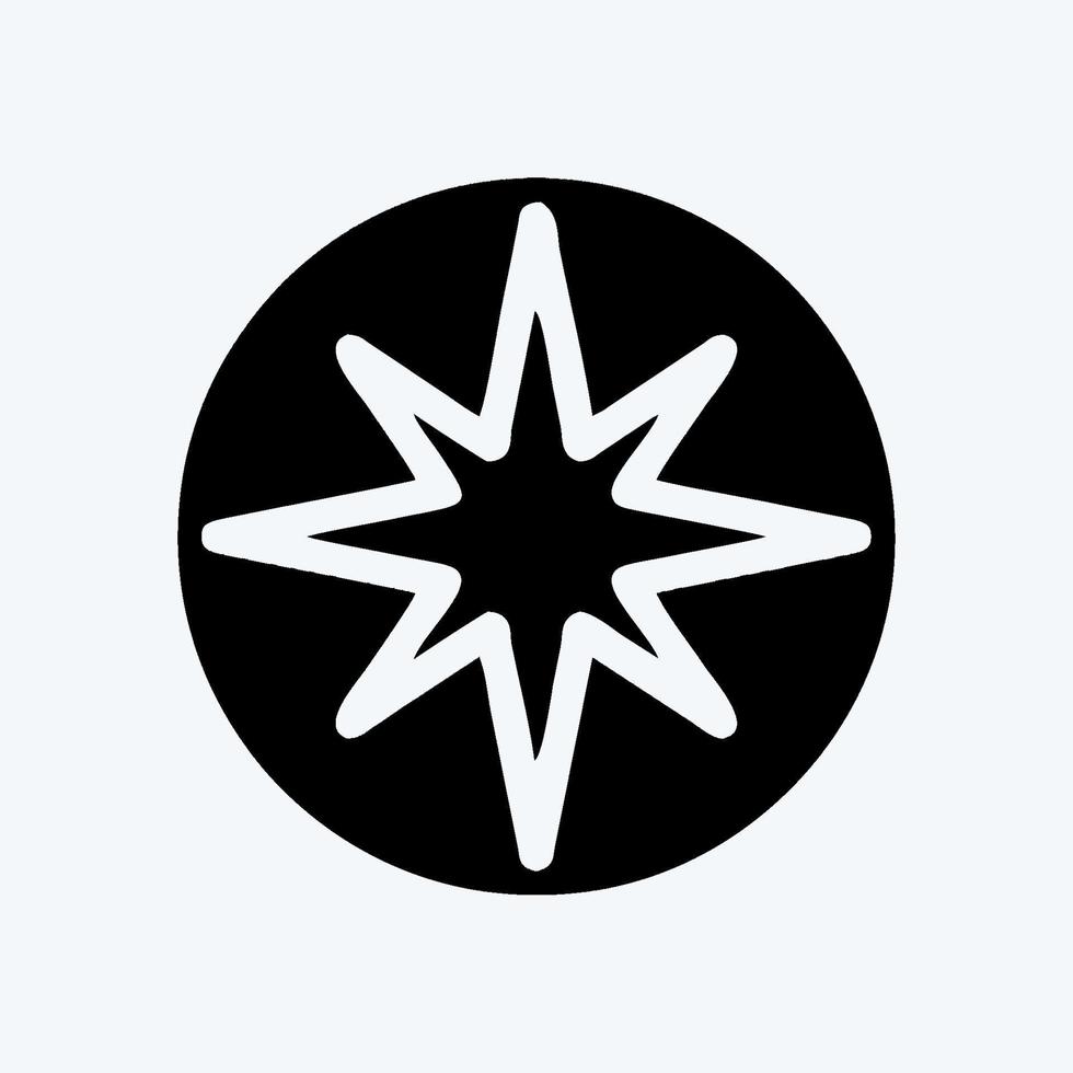 Icon Wind Rose. suitable for education symbol. glyph style. simple design editable. design template vector. simple illustration vector