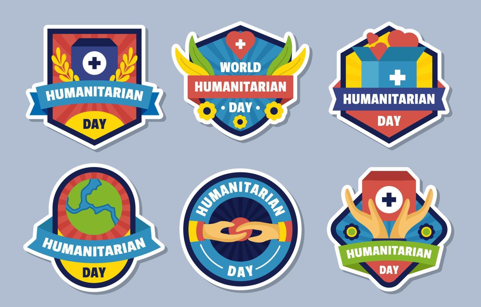 insignia humanitaria mundial vector