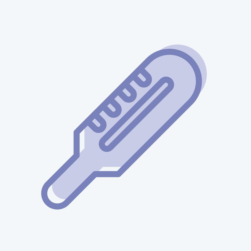 Icon Thermometer. suitable for Kids symbol. two tone style. simple design editable. design template vector. simple illustration vector