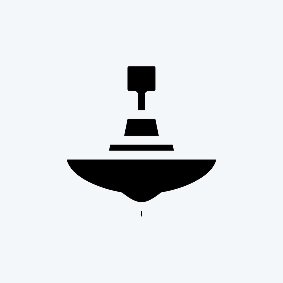 Icon Humming Top. suitable for Kids symbol. glyph style. simple design editable. design template vector. simple illustration vector