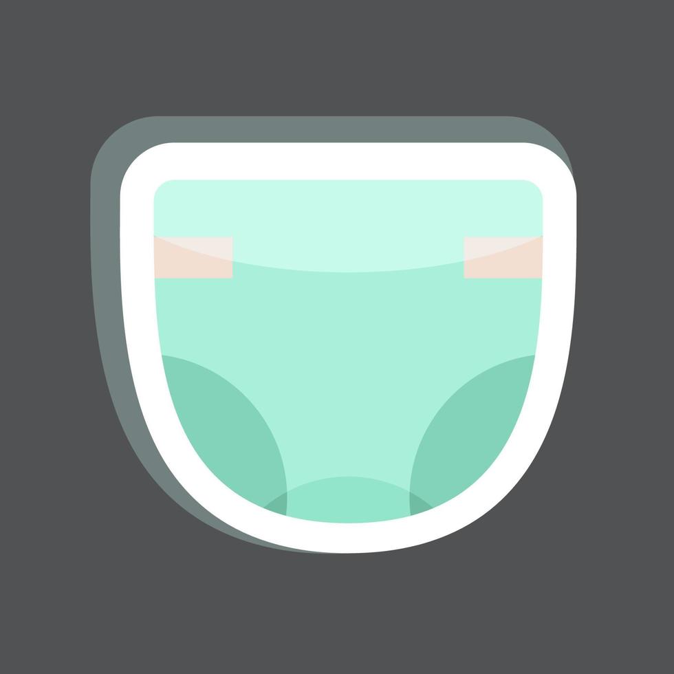 Sticker Diaper. suitable for Kids symbol. simple design editable. design template vector. simple illustration vector