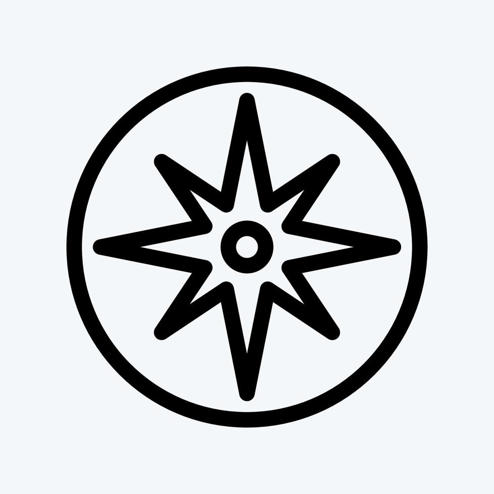Icon Wind Rose. suitable for education symbol. line style. simple design editable. design template vector. simple illustration vector