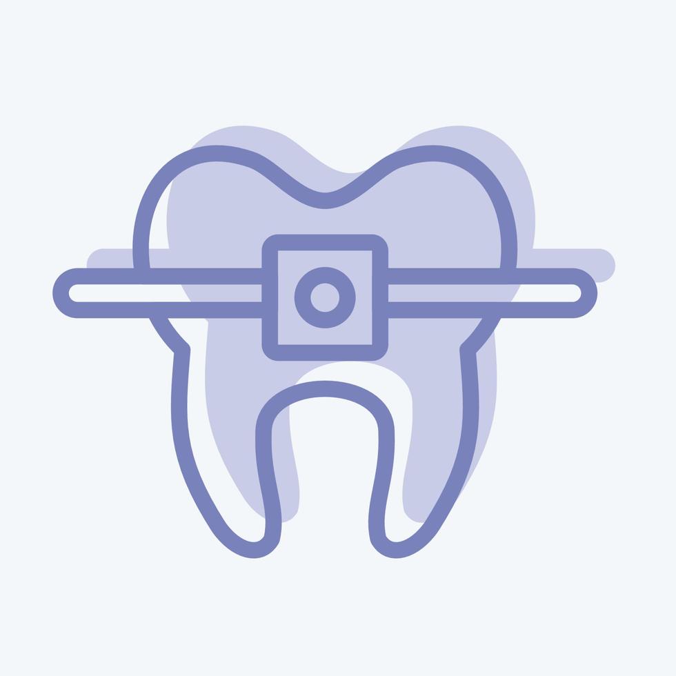 Icon Braces. suitable for medicine symbol. two tone style. simple design editable. design template vector. simple illustration vector