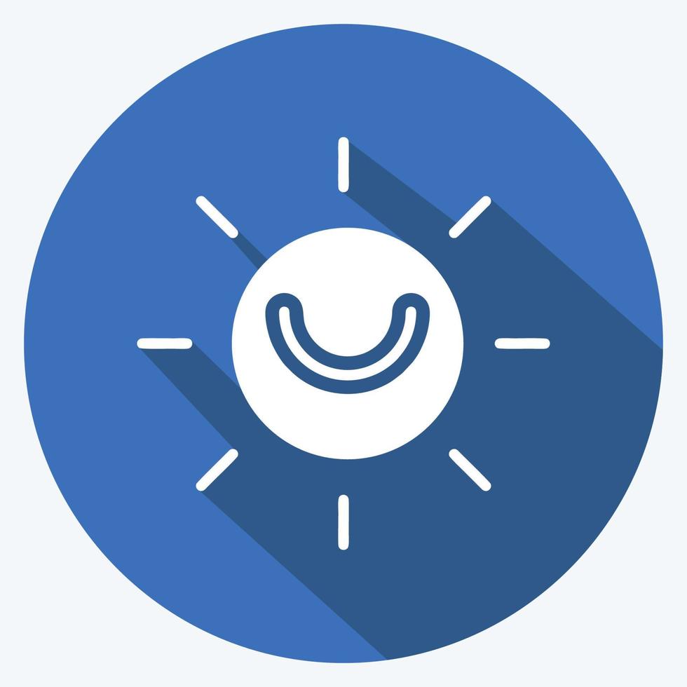 Icon Solar Power. suitable for education symbol. long shadow style. simple design editable. design template vector. simple illustration vector