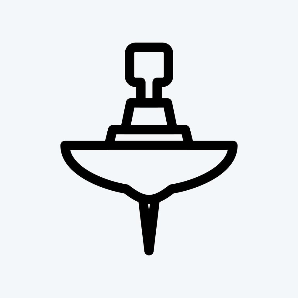 Icon Humming Top. suitable for Kids symbol. line style. simple design editable. design template vector. simple illustration vector