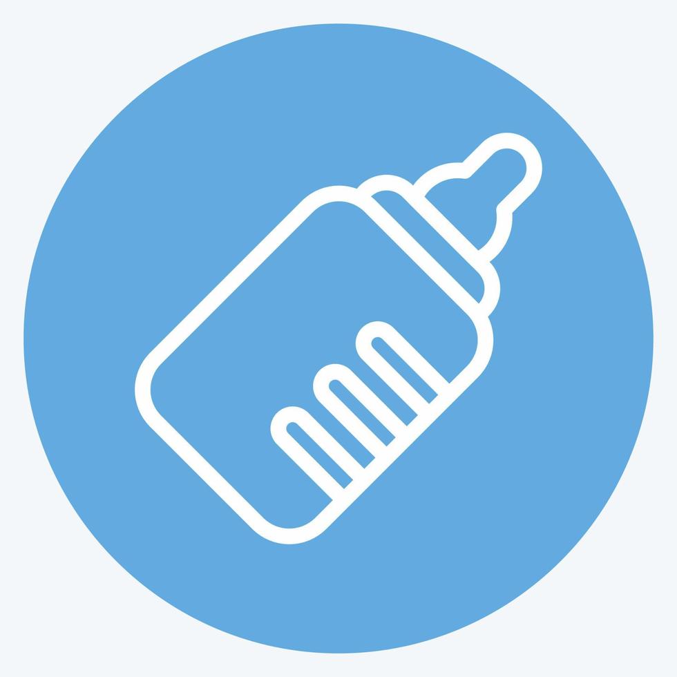 Icon Baby Bottle. suitable for Kids symbol. blue eyes style. simple design editable. design template vector. simple illustration vector